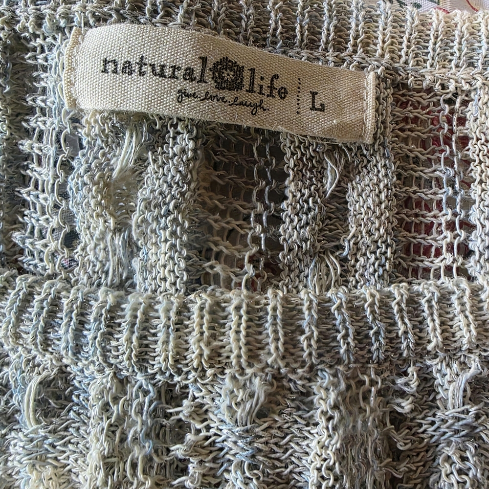 NATURAL LIFE , Light Blue Sweater - Picture 3 of 4